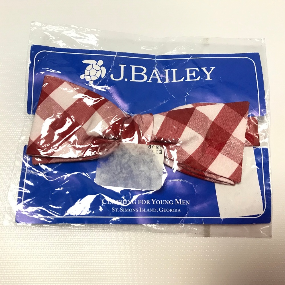 J.Bailey Mens Bow Tie Plaid Patterned One Size1